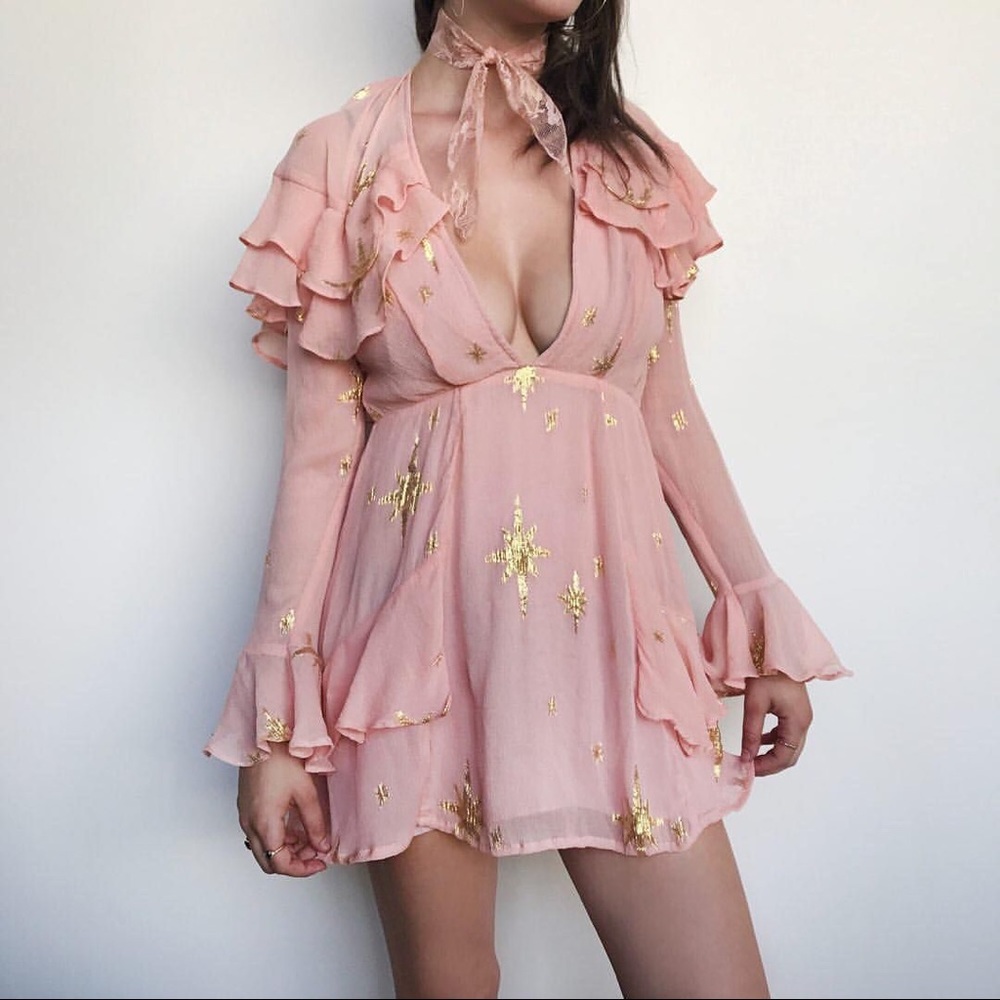 For love and lemons stars and ruffles dress